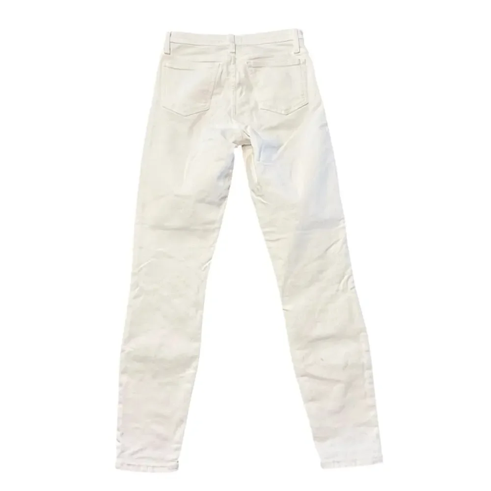 J Crew Women’s 9” high-rise toothpick white jeans, stretch, ankle, skinny, 27
